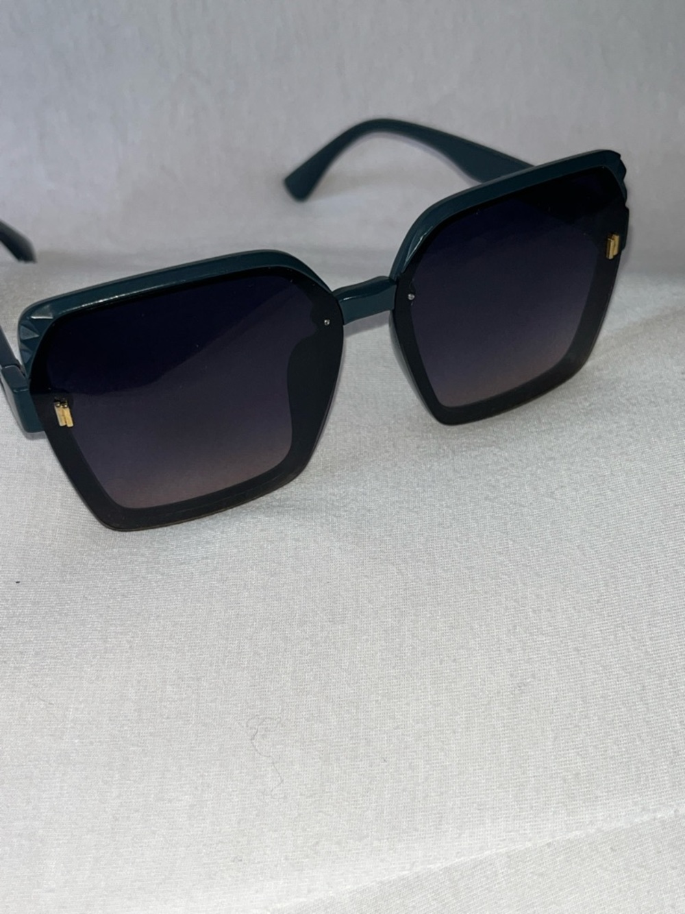 River Blue CHANEL Black Square Gradient Lens Women's Sunglasses - Picture 9 of 10